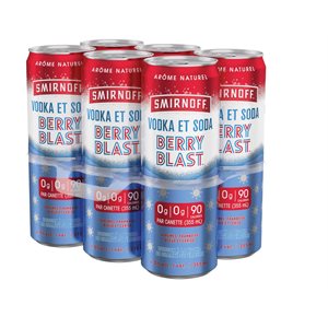 Smirnoff Berry Blast Vodka & Soda 6 C